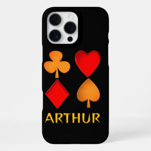 The four suits personalized iPhone 16 pro max case