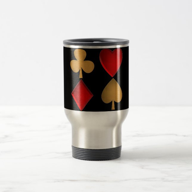 The four suits travel mug (Center)