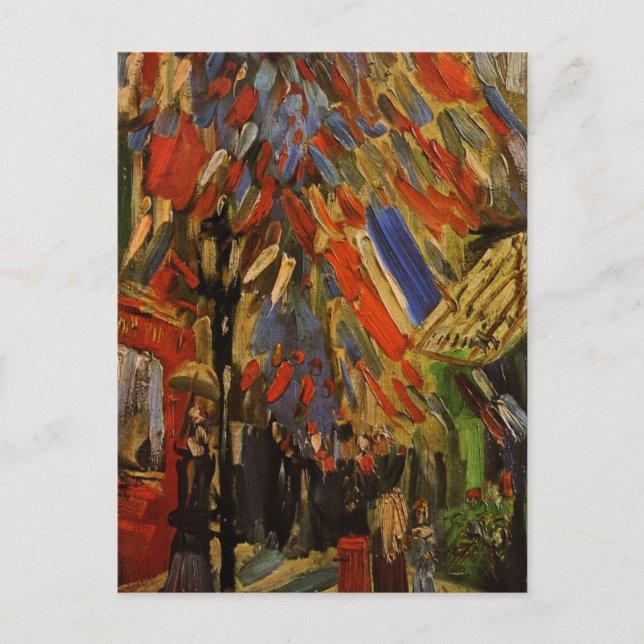The Fourteenth of July Celebration in Paris Postcard (Front)