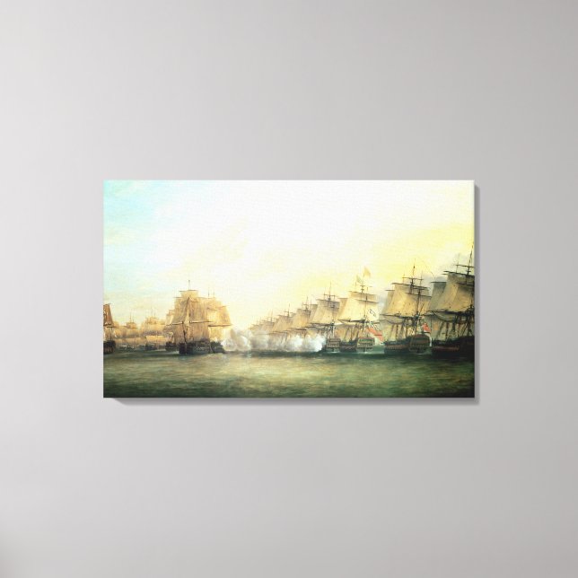 The fourth action off Trincomalee Canvas Print (Front)