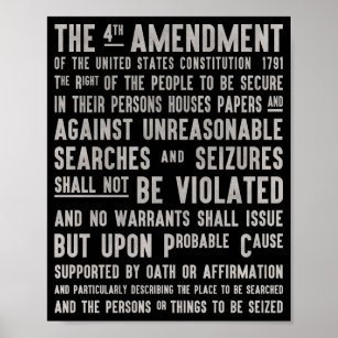 The fourth amendment right to privacy poster