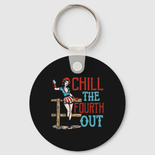 The Fourth Out 4th Of July Patriotic Independence Key Ring