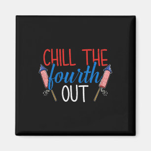 The Fourth Out Fireworks Usa Us 4th Of July Patrio Magnet