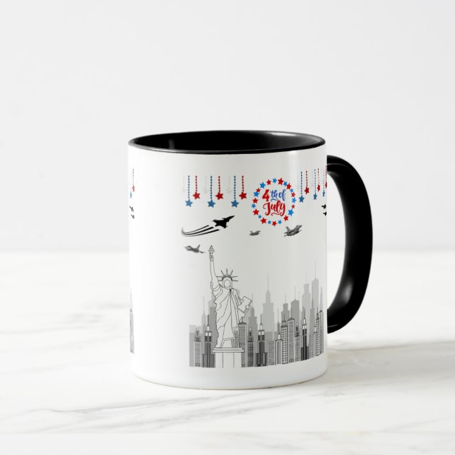 The fourth sparkle black and white mug (Front Right)