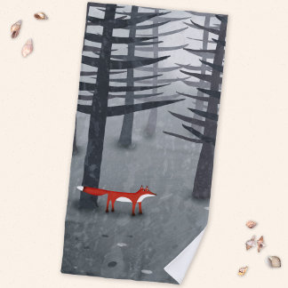 The Fox and the Forest Beach Towel