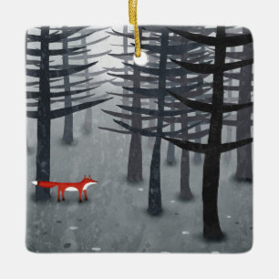 The Fox and the Forest Ceramic Ornament