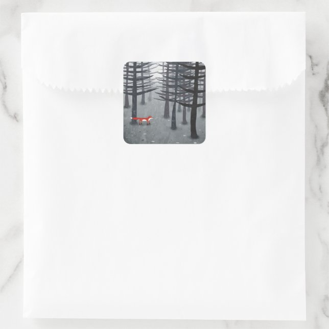 The Fox and the Forest Square Sticker (Bag)