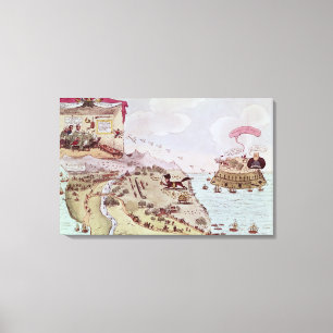 The Fox and the Goose; or Boney Broke Loose Canvas Print