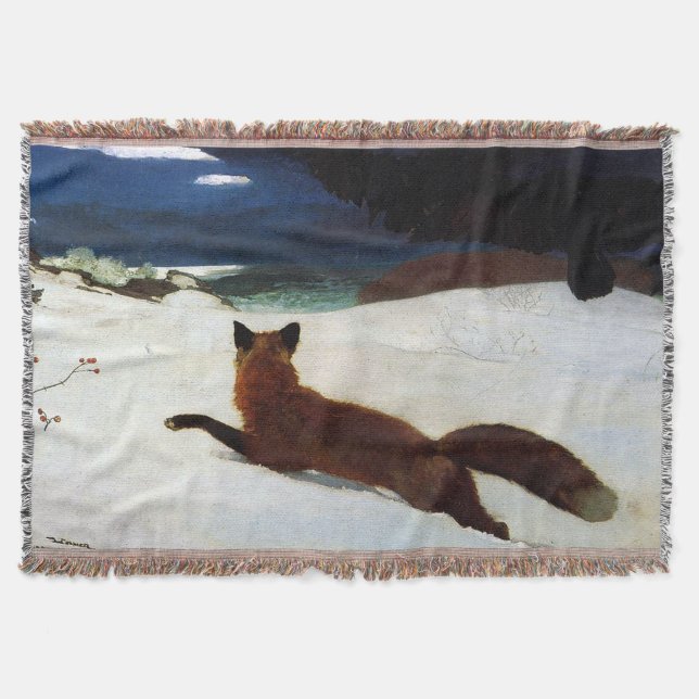 The Fox Hunt Winslow Homer 1893 Throw Blanket (Front)