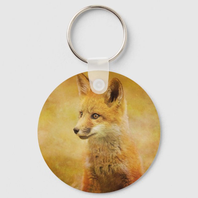 The Fox in the Wood Key Ring (Front)