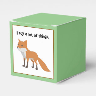 The Fox Says… Funny Internet Meme Cartoon Design Favour Box