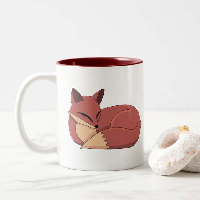 The Fox Two-Tone Coffee Mug (With Donut)