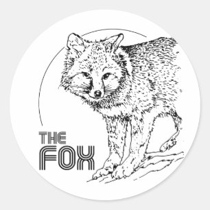 THE FOX VINTAGE CLASSIC ROUND STICKER