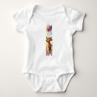 The Fox's Balloon Adventure Brushstroke Paint Baby Bodysuit
