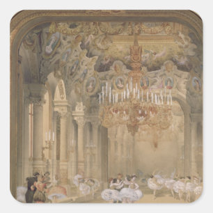 The Foyer of the Opera during the Interval Square Sticker