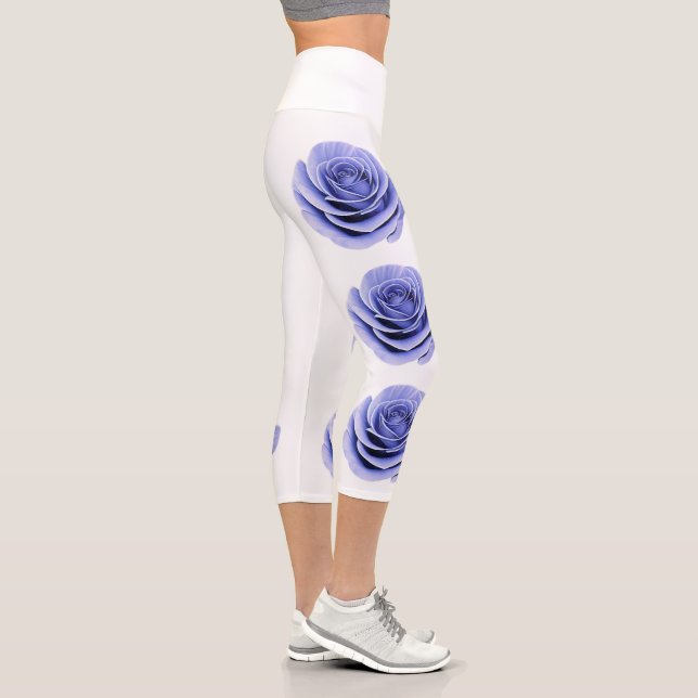 The Fragile Beauty of a Rose Capri Leggings (Right)
