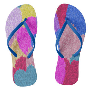 The Fragmented Hearts Abstract Painting Jandals