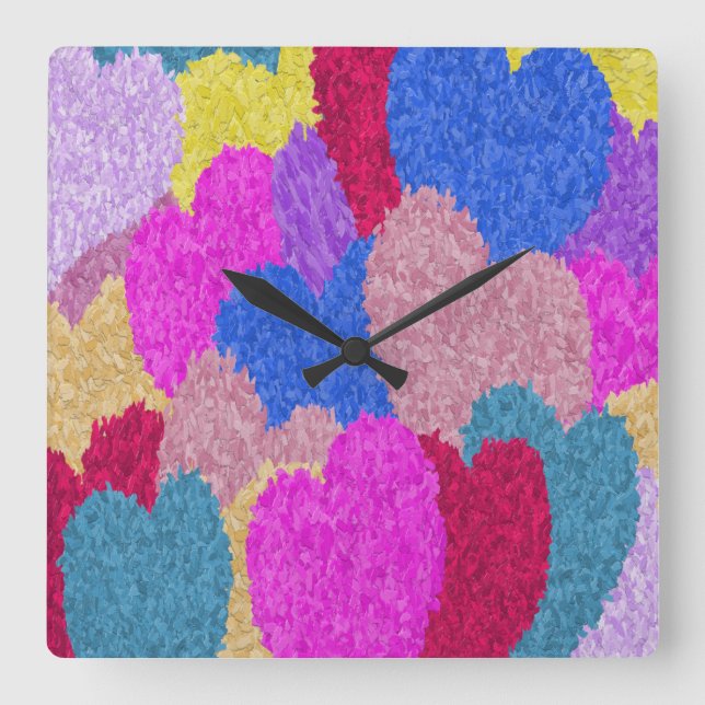 The Fragmented Hearts Wall Clock (Front)