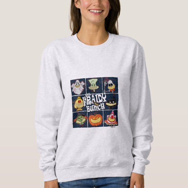 The Fraidy Bunch Cartoon Halloween Sweatshirt (Front)