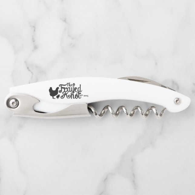 The Frayed Knot - Logo Wine Opener (Front)