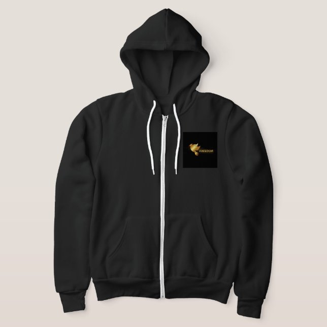 The Freedom bird black t-shirt Hoodie (Laydown)