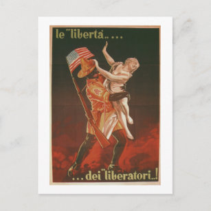 The freedom of the liberators Propaganda Poster Postcard