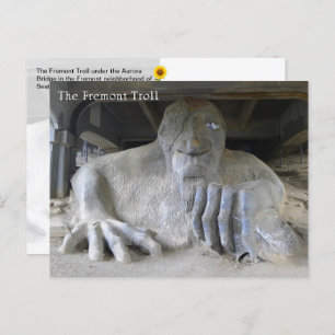 The Fremont Troll, Seattle, WA - postcard