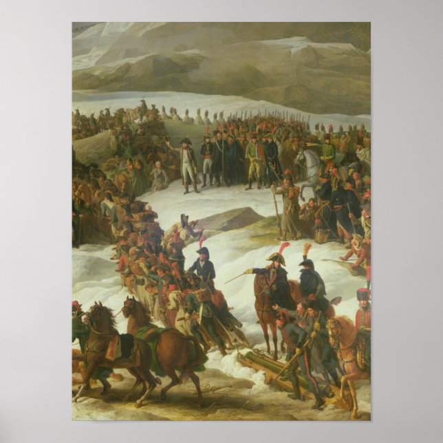 The French Army Crossing the St. Bernard Pass Poster (Front)