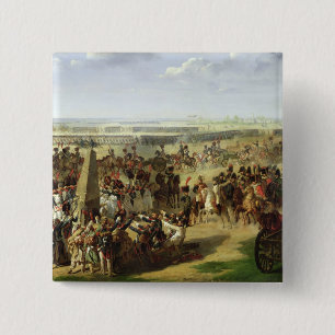 The French Army Pulling Down the Rosbach Column 15 Cm Square Badge