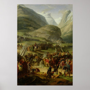 The French Army Travelling St. Bernard Pass Poster