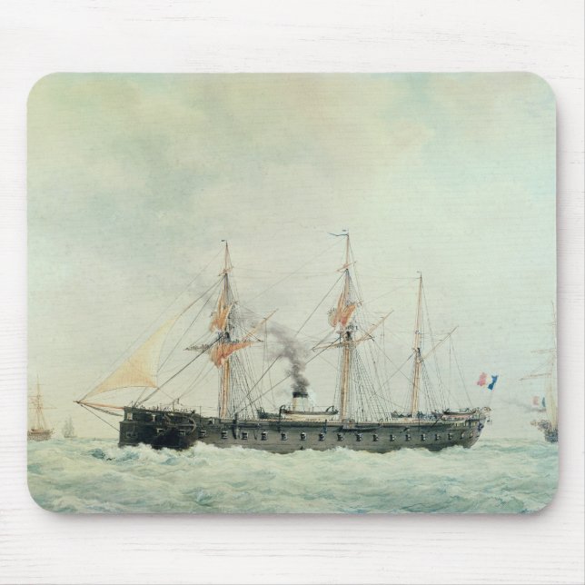 The French Battleship, 'La Gloire', 1880 Mouse Pad (Front)
