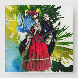 The French Bourbons by Michael Moffa Square Wall Clock