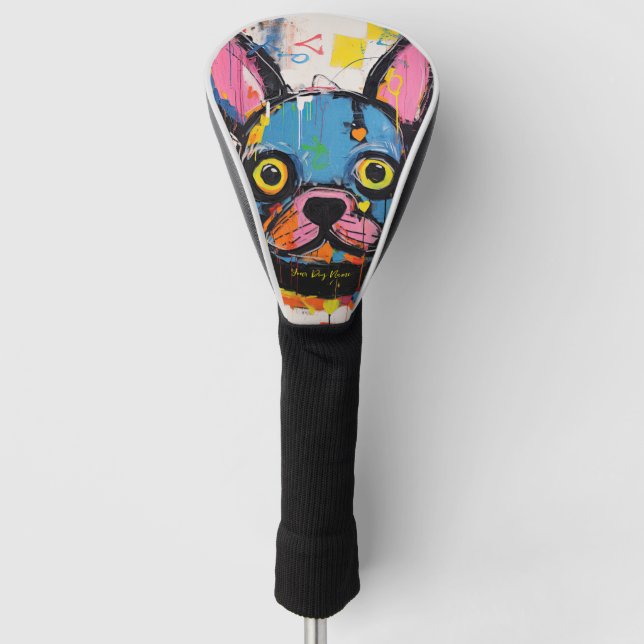 The French Bulldog Graffiti 02 - Leonardo Abbacchi Golf Head Cover (Front)