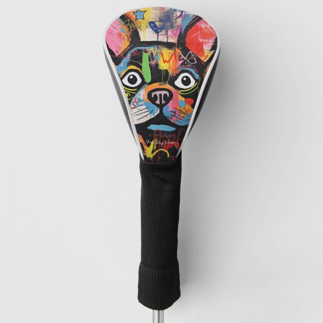 The French Bulldog Graffiti 04 - Leonardo Abbacchi Golf Head Cover (Front)