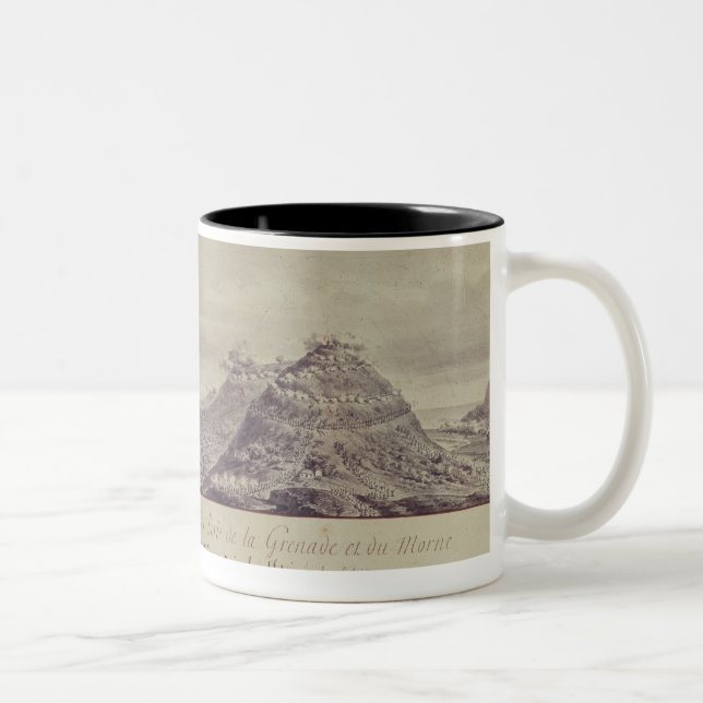 The French Capture Grenada, 1779 Two-Tone Coffee Mug (Right)