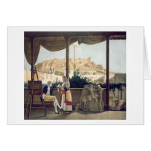 The French Consul, Monsieur Fauvel, on the terrace