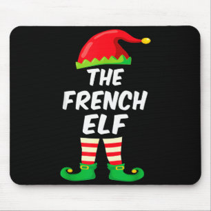 The French Elf Family Matching Funny Christmas Cos Mouse Pad