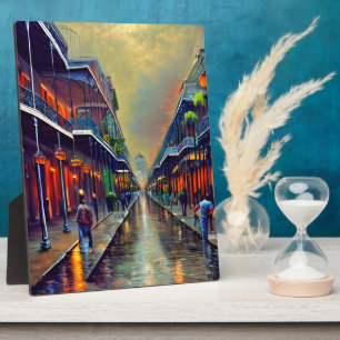 The French Quarter Digital Art Tabletop Plaque