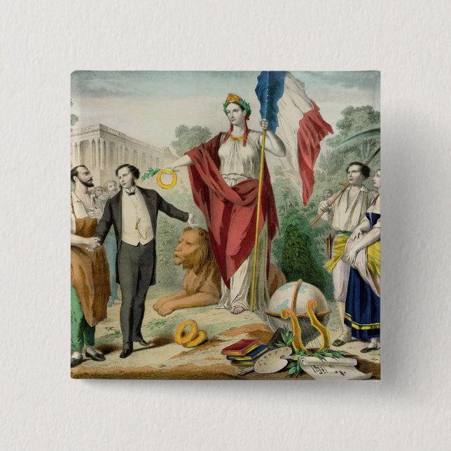The French Republic 15 Cm Square Badge (Front)