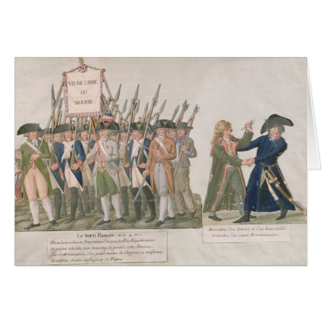 The French Vow 'Long Live Freedom or Die' (Front Horizontal)