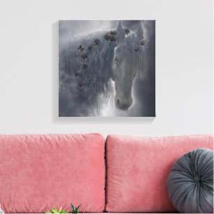 The Friesian Horse - Wrapped Canvas