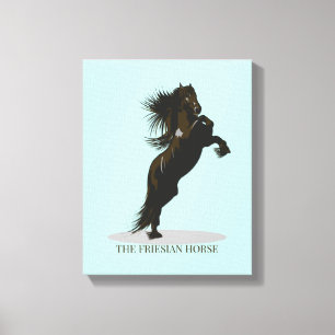 The Friesian Horse - Wrapped Canvas