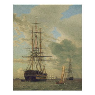 The Frigate at Anchor in the Roads  Poster