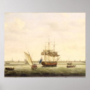 The Frigate 'Surprise' at Anchor off Great Yarmout Poster