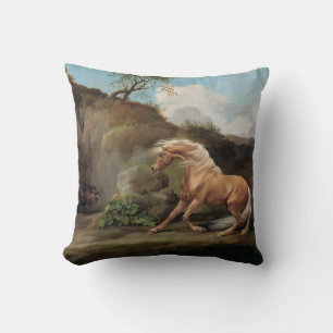 The Frightened Horse By A Lion Cushion
