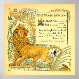 The Frightened Lion Walter Crane public domain ,  Poster