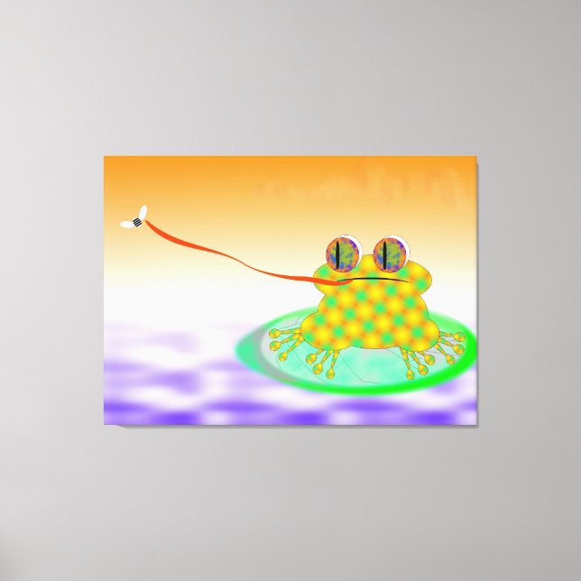 The Frog And The Fly Canvas Print (Front)