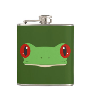 The Frog Face Hip Flask