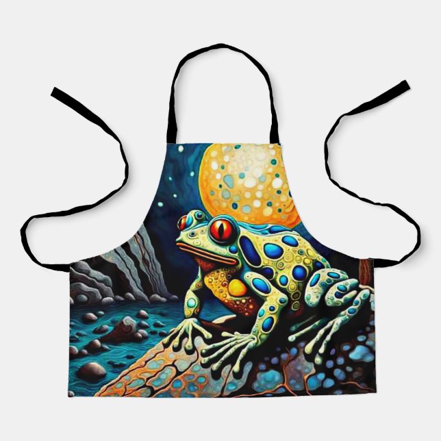 The Frog waits Apron (Front)