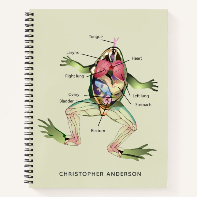 The Frog's Anatomy Personalised Notebook (Front)